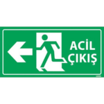 Acil Çıkış Levhası Sol Yön