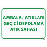 Ambalaj Atıkları Geçici Depolama Atık Sahası Uyarı