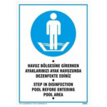 Ayak Havuzu Uyarı Levhası