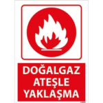 Doğalgaz Ateşle Yaklaşma Uyarı Levhası