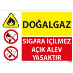 Doğalgaz Uyarı Levhası