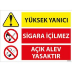 Yüksek Yanıcı Uyarı Levhası