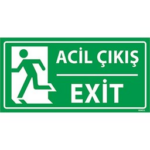 Acil Çıkış Fosforlu Uyarı Levhası