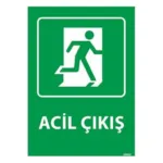 Acil Çıkış Kapı Üstü Uyarı Levhası — İŞ GÜVENLİĞİ
