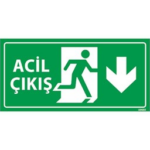 Acil Çıkış Levhası Aşağı Yön