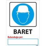 Baret Bulunduğu Yer Uyarı Levhası