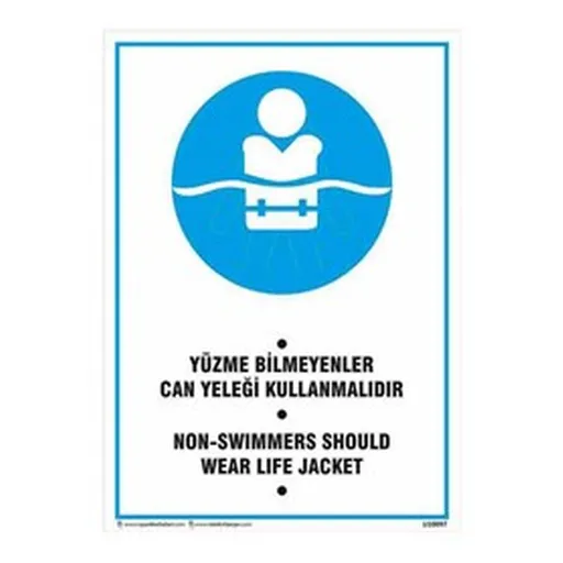 Can Yeleği Uyarı Levhası — İŞ GÜVENLİĞİ