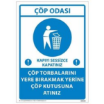 Çöp Odası Uyarı Levhası