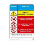 Elektrik Bilgilendirme Panosu Uyarı Levhası — İŞ GÜVENLİĞİ