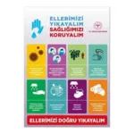 Ellerimizi Yıkayalım Uyarı Levhası — İŞ GÜVENLİĞİ