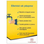 Ellerinizi Sık Sık Yıkayın Uyarı Levhası