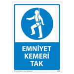 Emniyet Kemeri Tak Uyarı Levhası