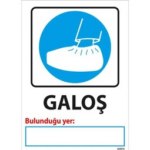 Galoş Bulunduğu Yer Uyarı Levhası