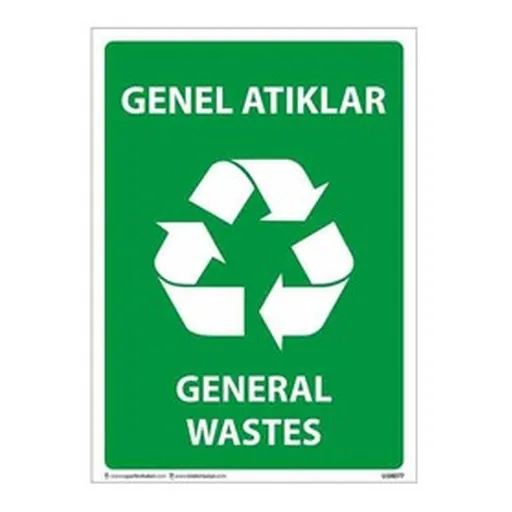 Genel Atıklar Uyarı Levhası — İŞ GÜVENLİĞİ