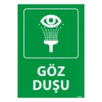 Göz Duşu 2 Uyarı Levhası — İŞ GÜVENLİĞİ