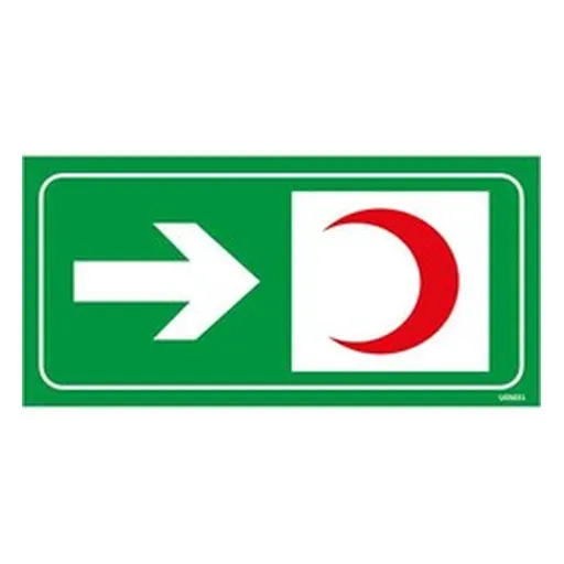 İlk Yardım Dolabı Sağ Ok Uyarı Levhası — İŞ GÜVENLİĞİ