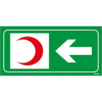 İlk Yardım Dolabı Sol Ok Uyarı Levhası