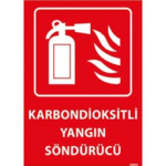 Karbondioksitli Yangın Söndürücü Uyarı Levhası
