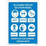 Kişisel Koruyucu Donanım Uyarı Levhası