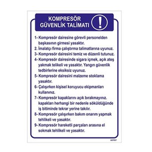 kompresor-guvenlik-talimati-uyari-levhasi-512 Kompresör Güvenlik Talimatı Uyarı Levhası — İŞ GÜVENLİĞİ