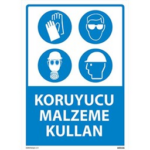 Koruyucu Malzeme Kullan Uyarı Levhası