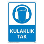 Kulaklık Tak Uyarı Levhası