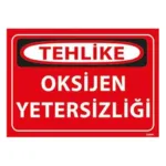 Oksijen Yetersizliği Uyarı Levhası — İŞ GÜVENLİĞİ