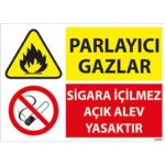 Parlayıcı Gazlar Uyarı Levhası