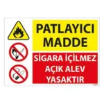Patlayıcı Madde Uyarı Levhası — İŞ GÜVENLİĞİ