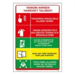 Yangın Anında Hareket Talimatı Uyarı Levhası — İŞ GÜVENLİĞİ