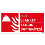 Yangın Battaniyesi Uyarı Levhası