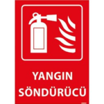 Yangın Söndürücü Uyarı Levhası