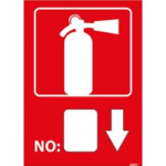Yangın Tüpü Numara Bölmeli Uyarı Levhası