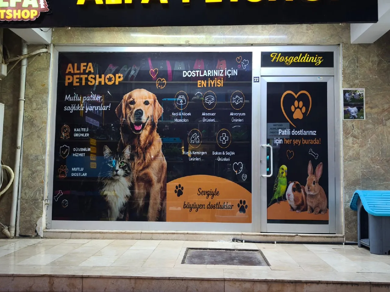 Alfa Petshop cam folyo Antakya