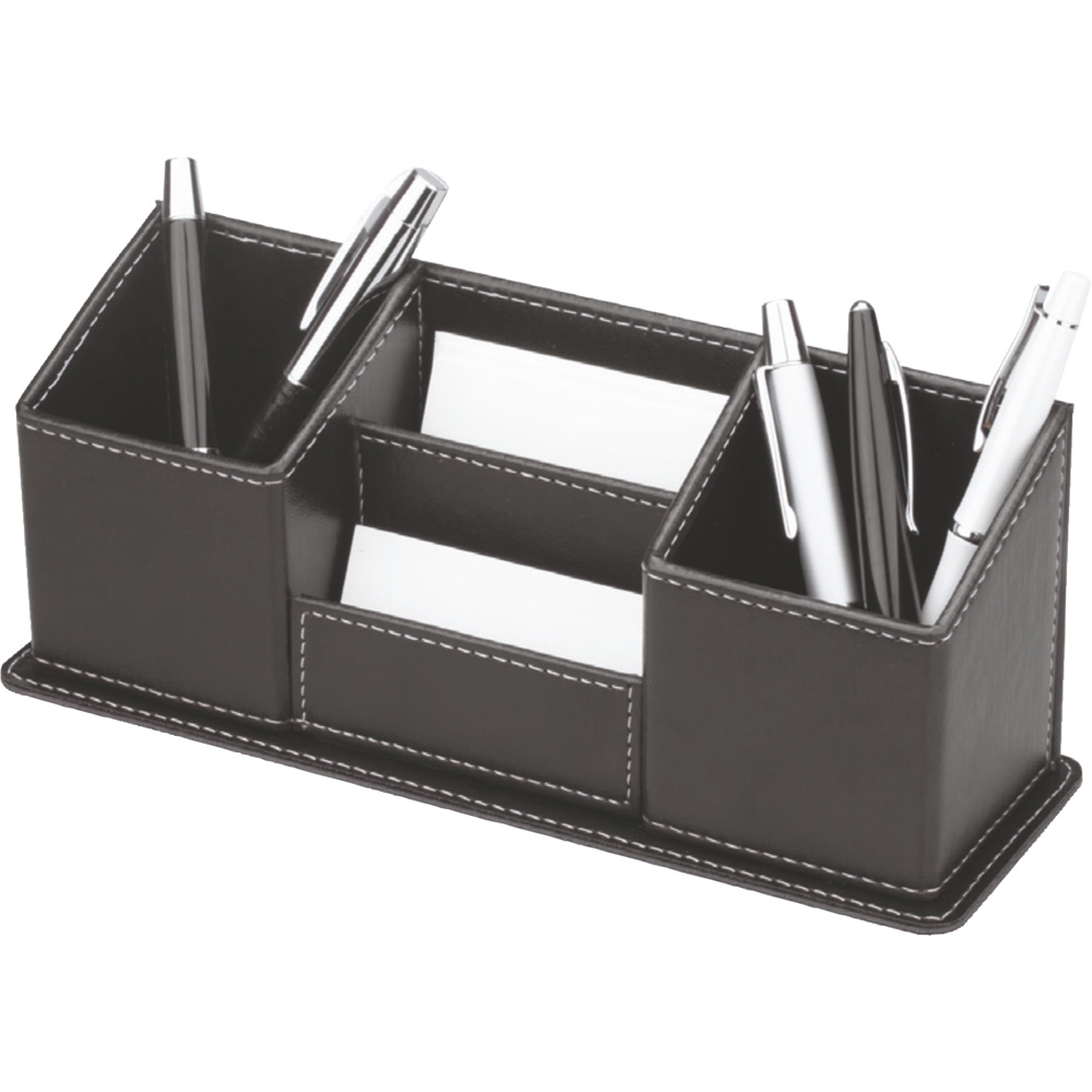 6630 Suni Deri Masa Kalemliği Siyah 22,5 x 10 x 8,5 cm 6630 Suni Deri Masa Kalemliği Siyah 22,5 x 10 x 8,5 cm